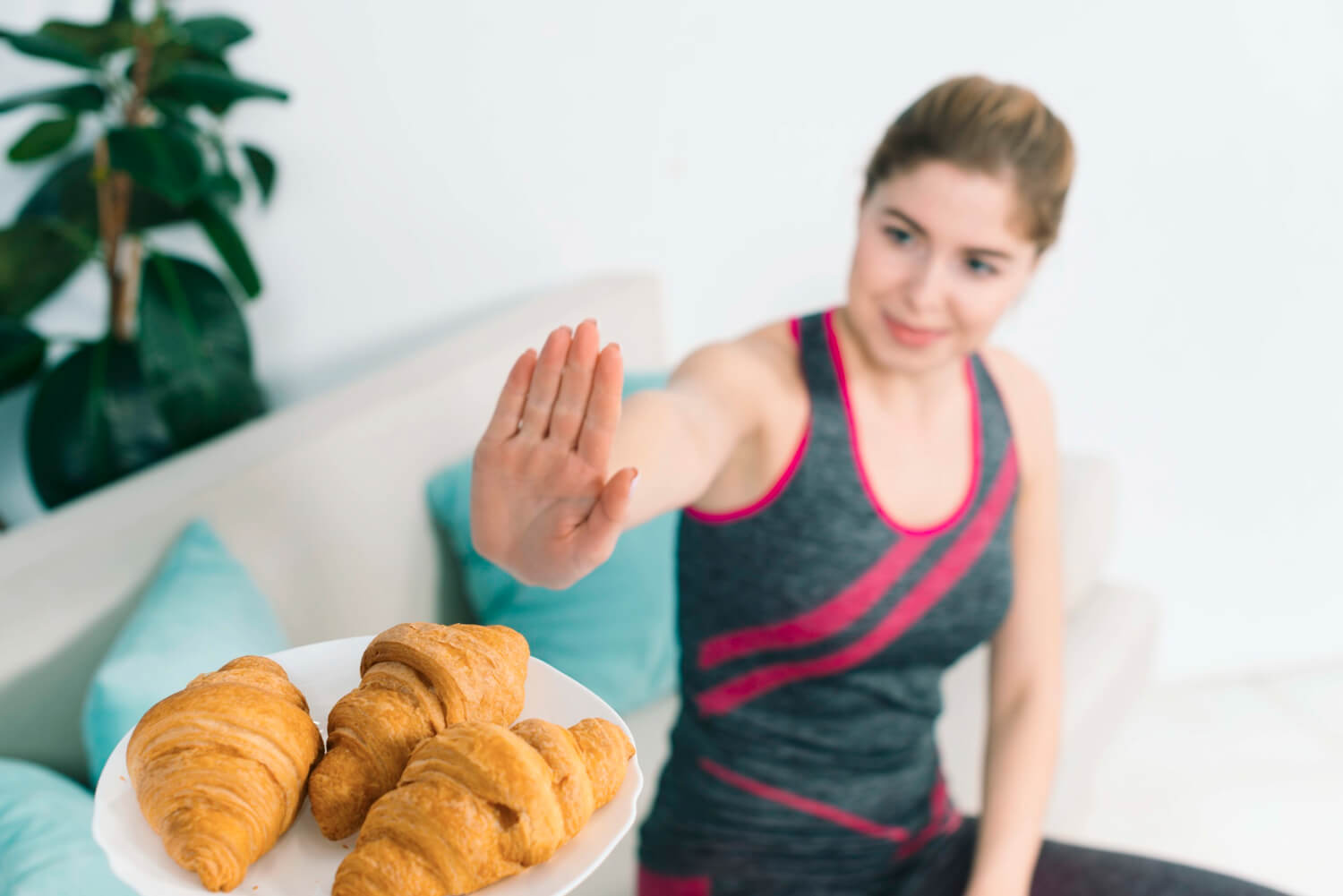 Jovem com intolerancia ao gluten a recusar comida